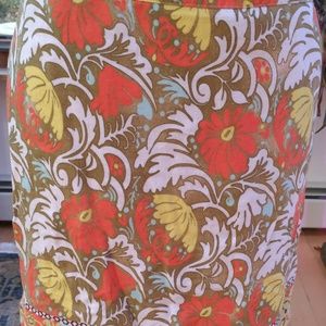 Nouveau Print Cotton Skirt